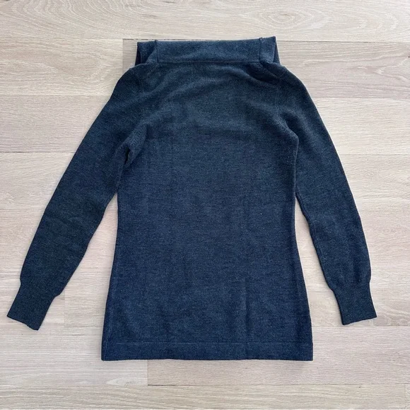 FRENCH CONNECTION - CHARCOAL KNIT TUNIC - SIZE SMALL - Picture 2 of 7